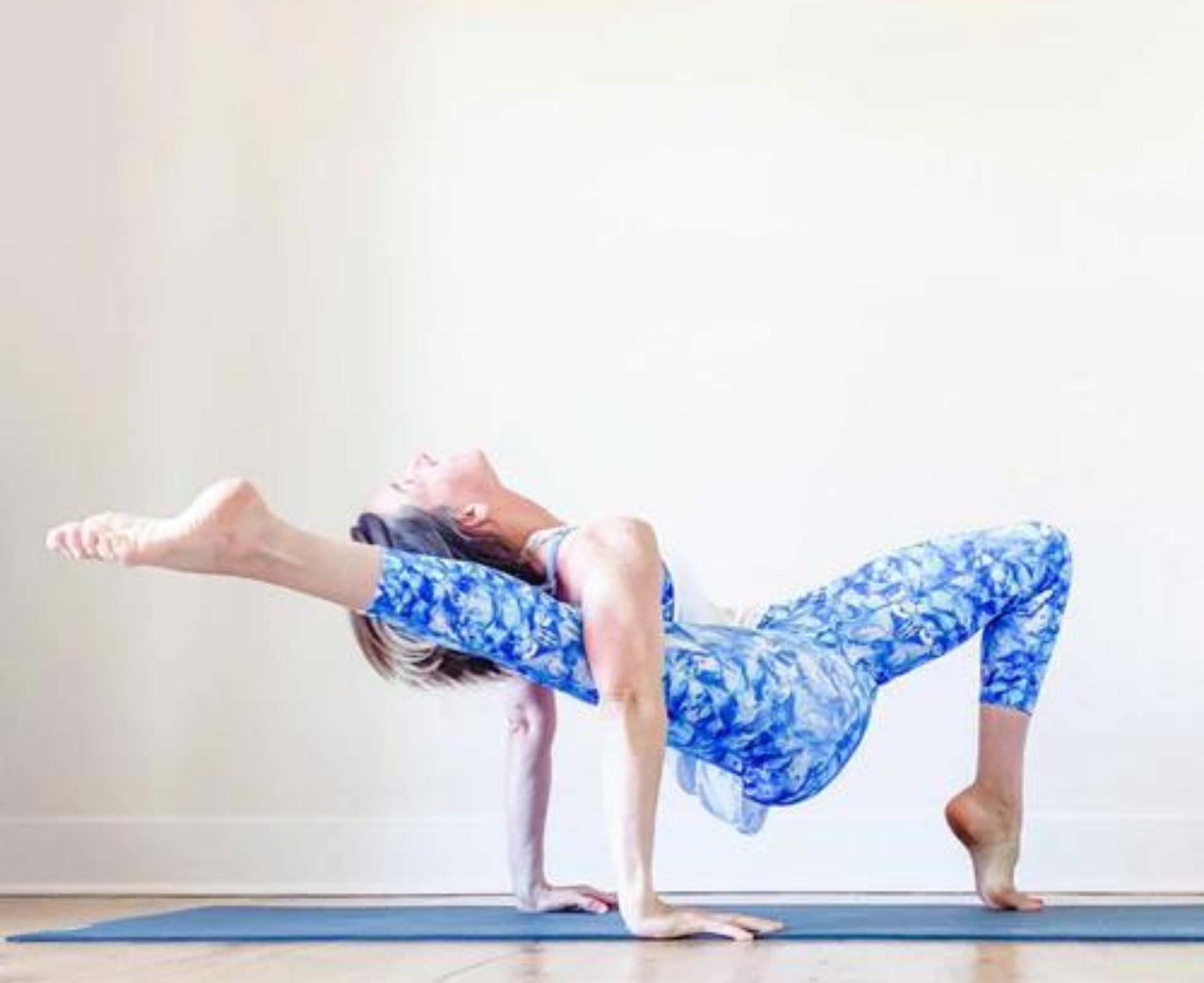 Women doing a yoga pose