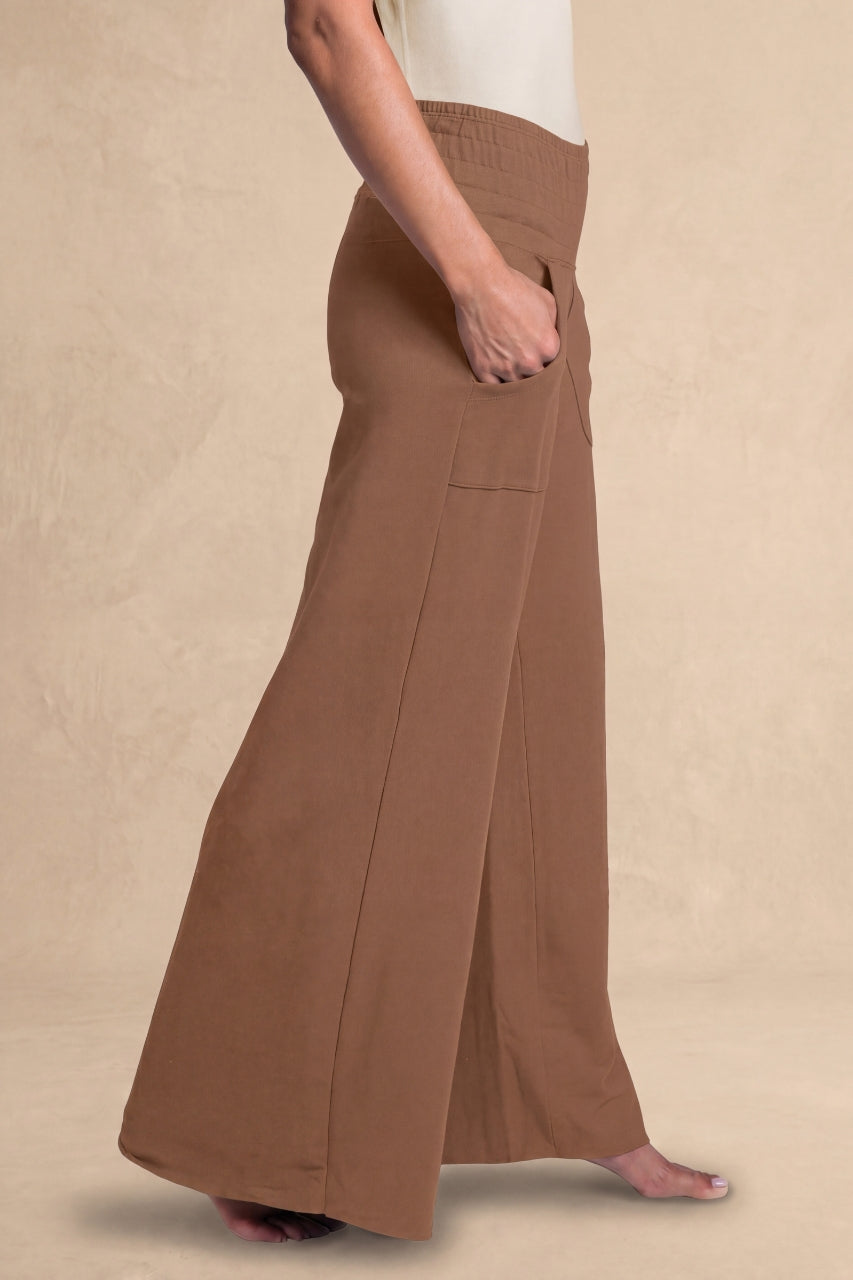 KIRAGRACE COZY BOHO YOGA PANT: CAMEL
