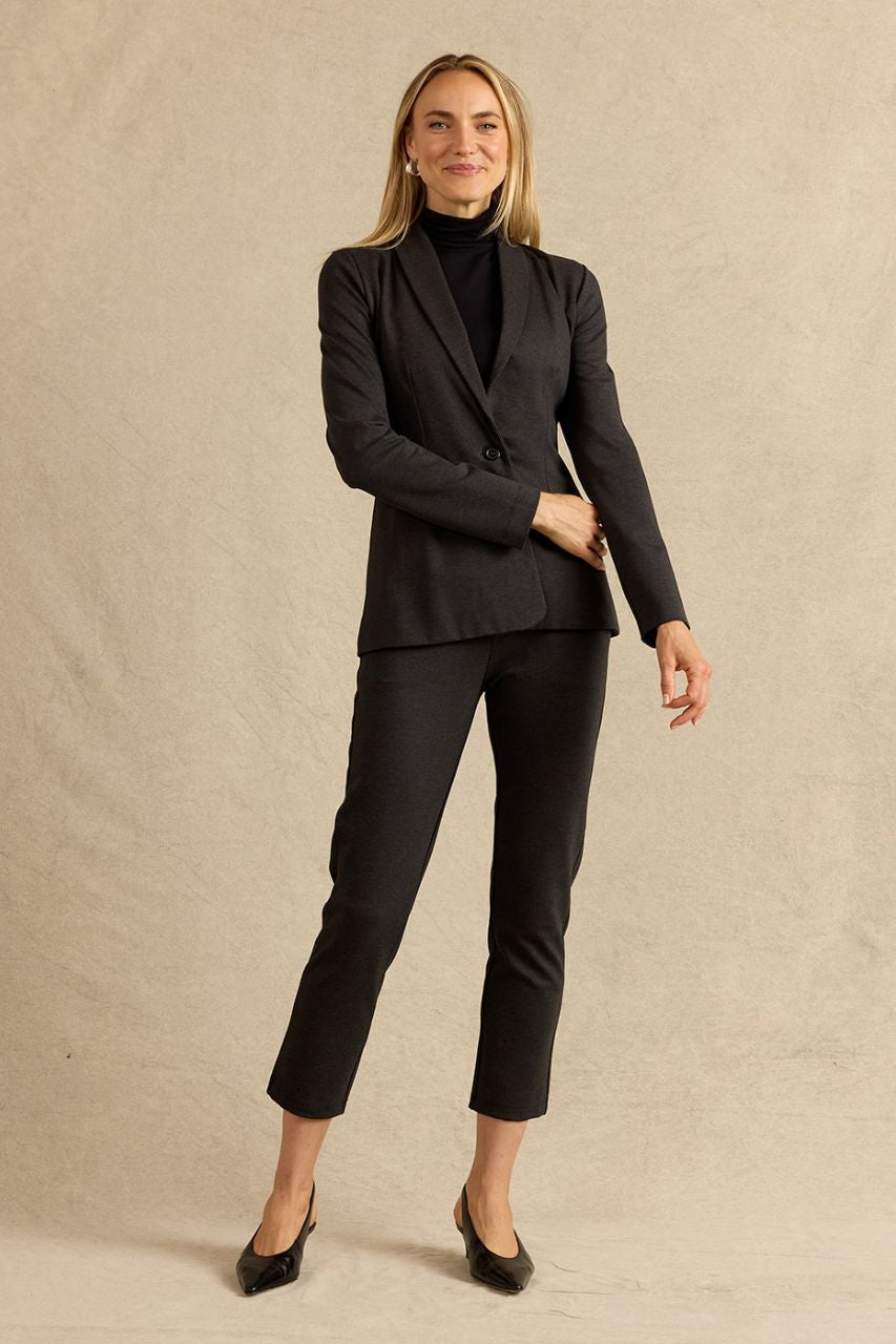 CARMEN TROUSER: CHARCOAL PONTE