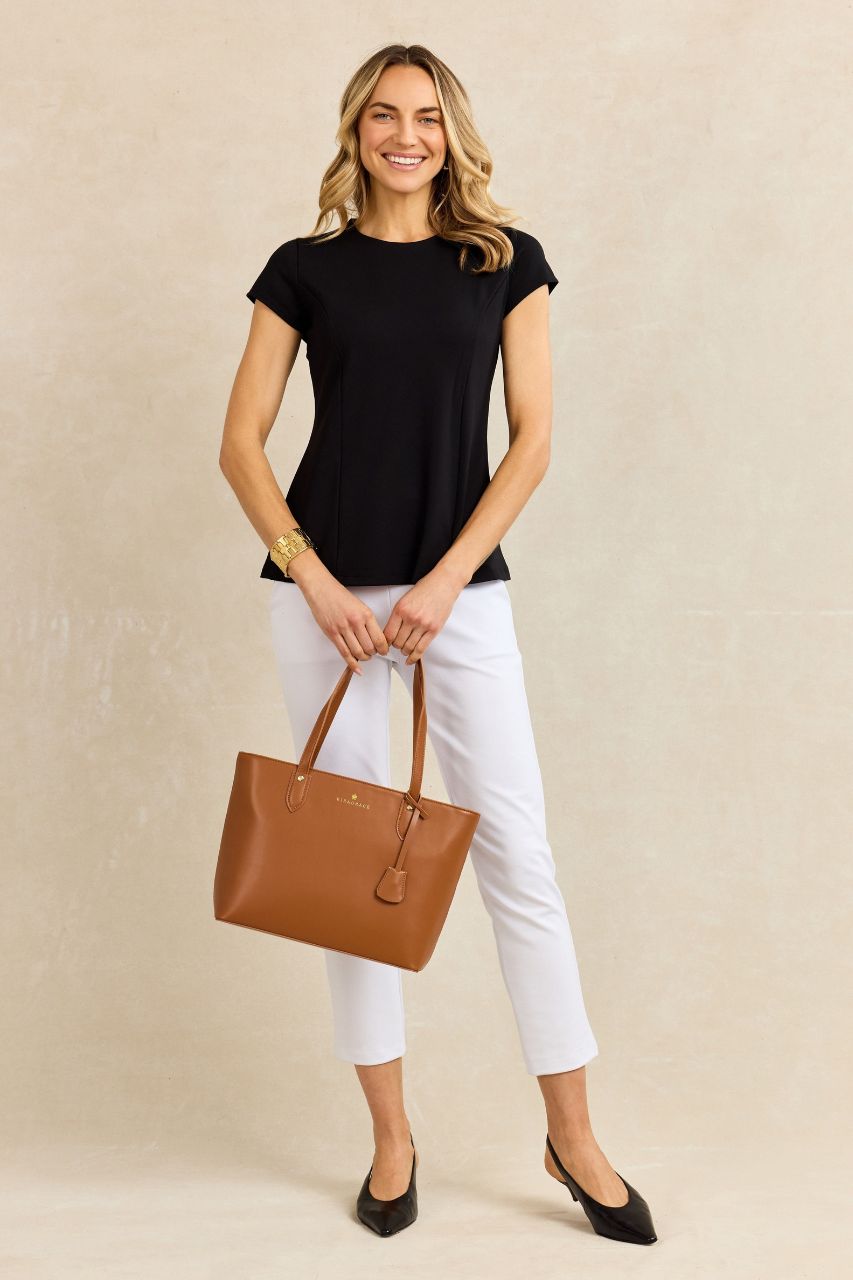 CARMEN TROUSER: WHITE PONTE