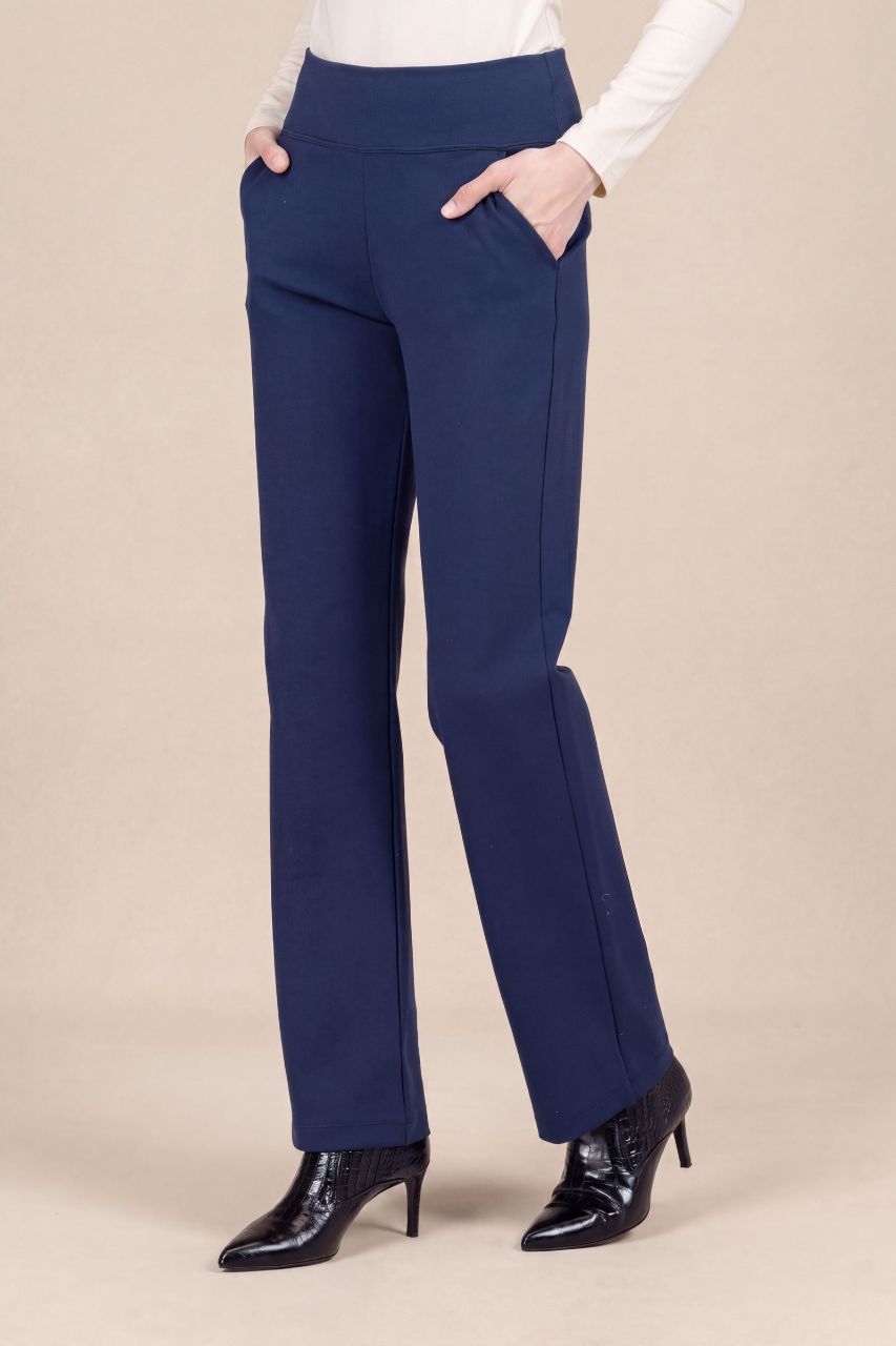 NINA STRAIGHT LEG PANT: OXFORD NAVY