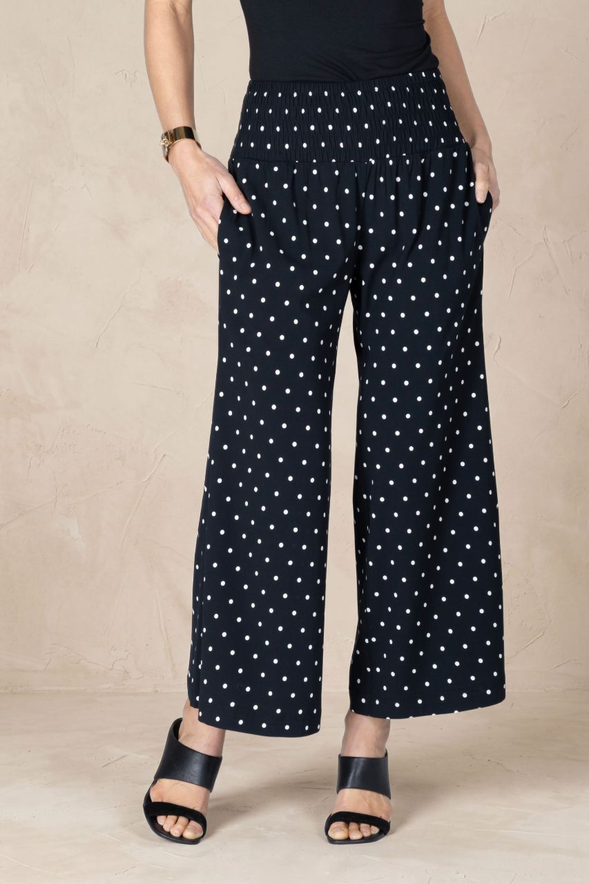 PORTOFINO ANKLE PANT: BLACK DOT