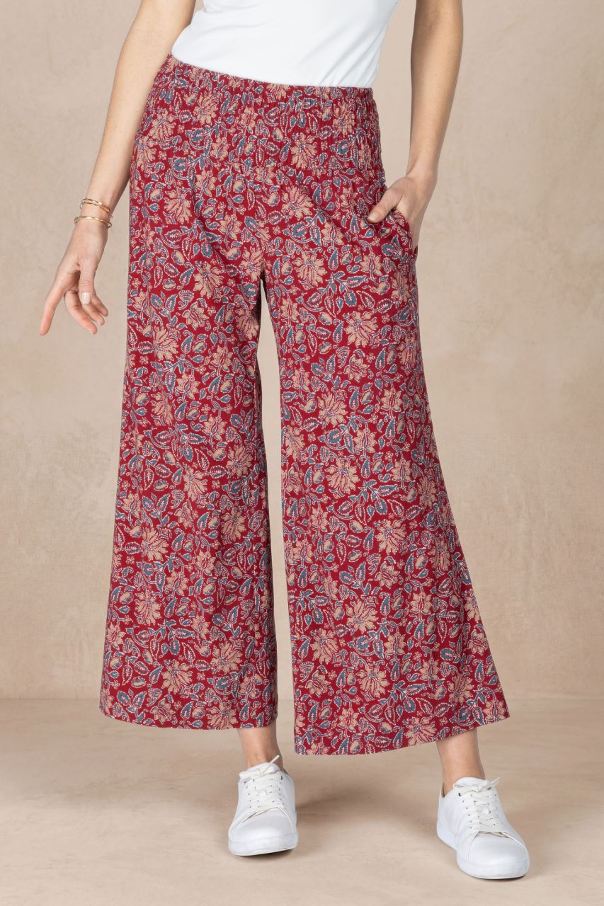 PORTOFINO ANKLE PANT: RED MOTIF