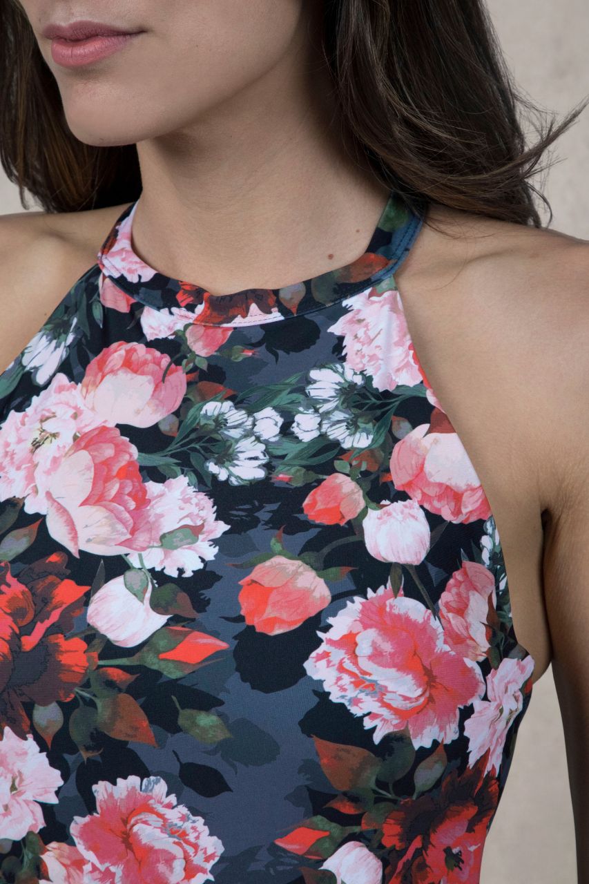 GRACE YOGA HALTER: VINTAGE ROSE