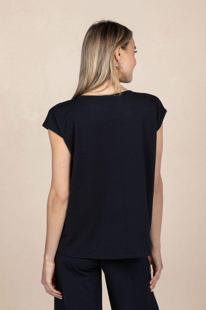 BOHO DOLMAN TOP: BLACK
