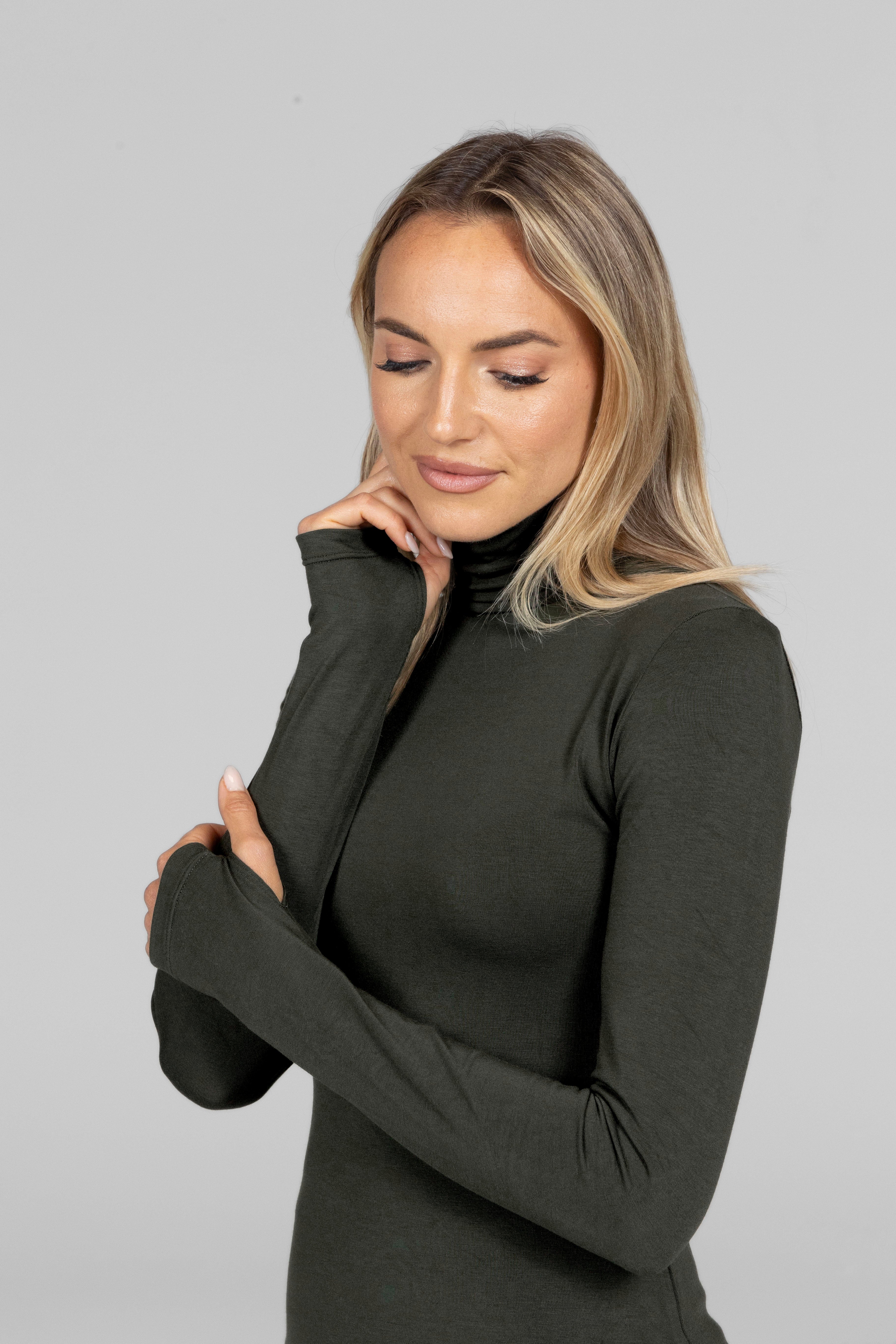 GRACE TURTLENECK: LODEN