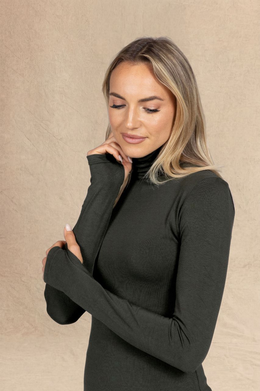 GRACE TURTLENECK: LODEN