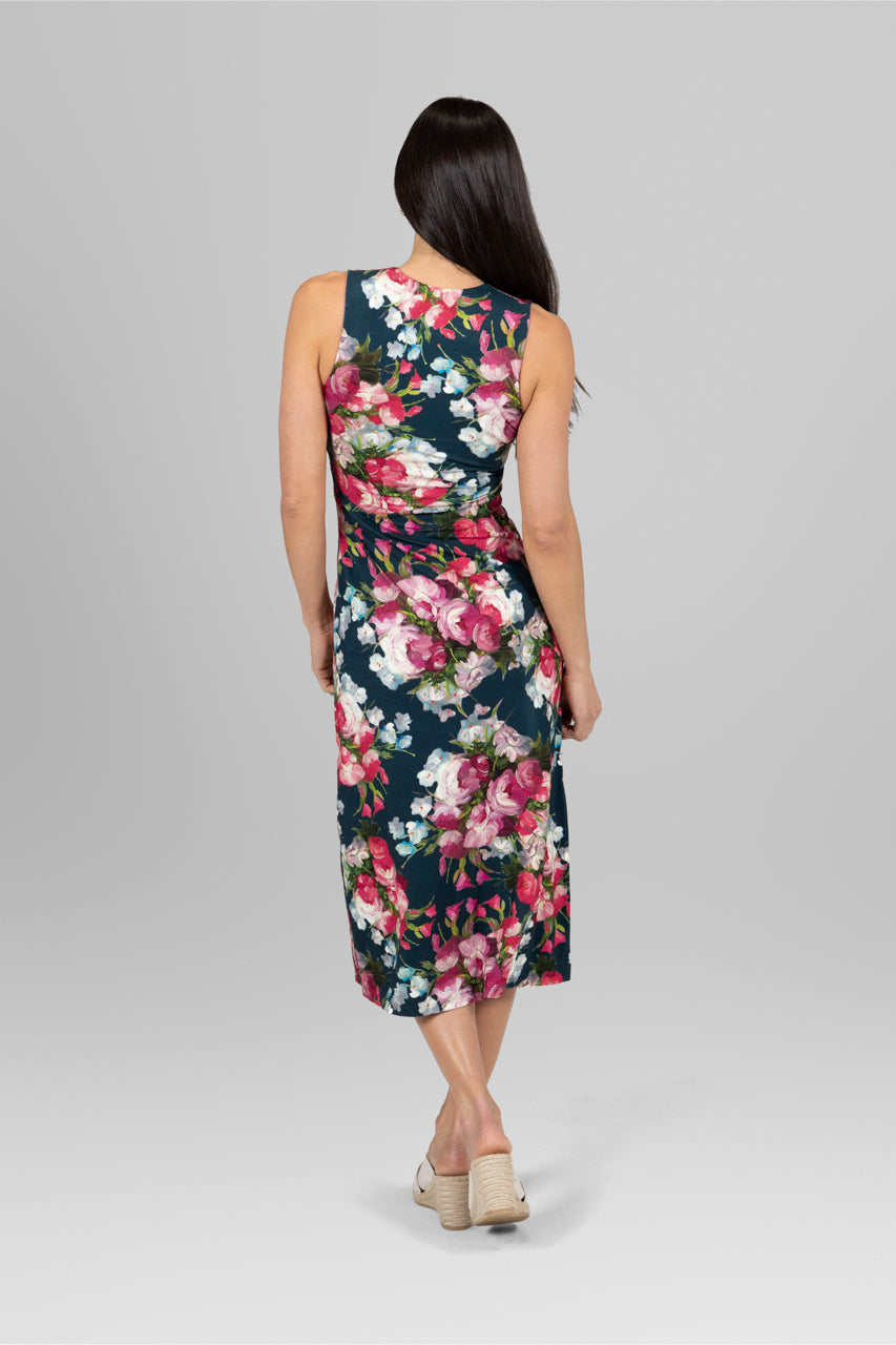 wrap midi dress