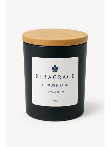 KiraGrace Candle in black vessel