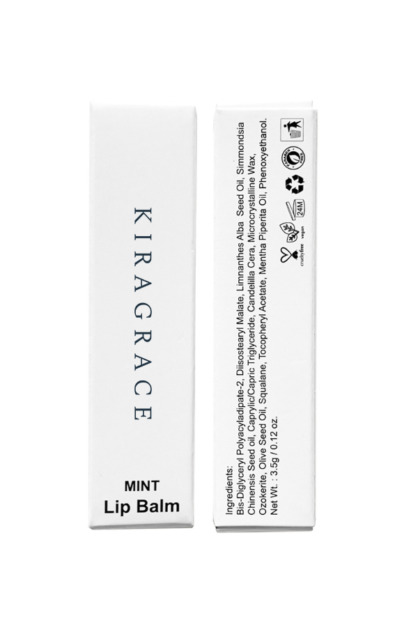 Kiragrace lip balm packaging