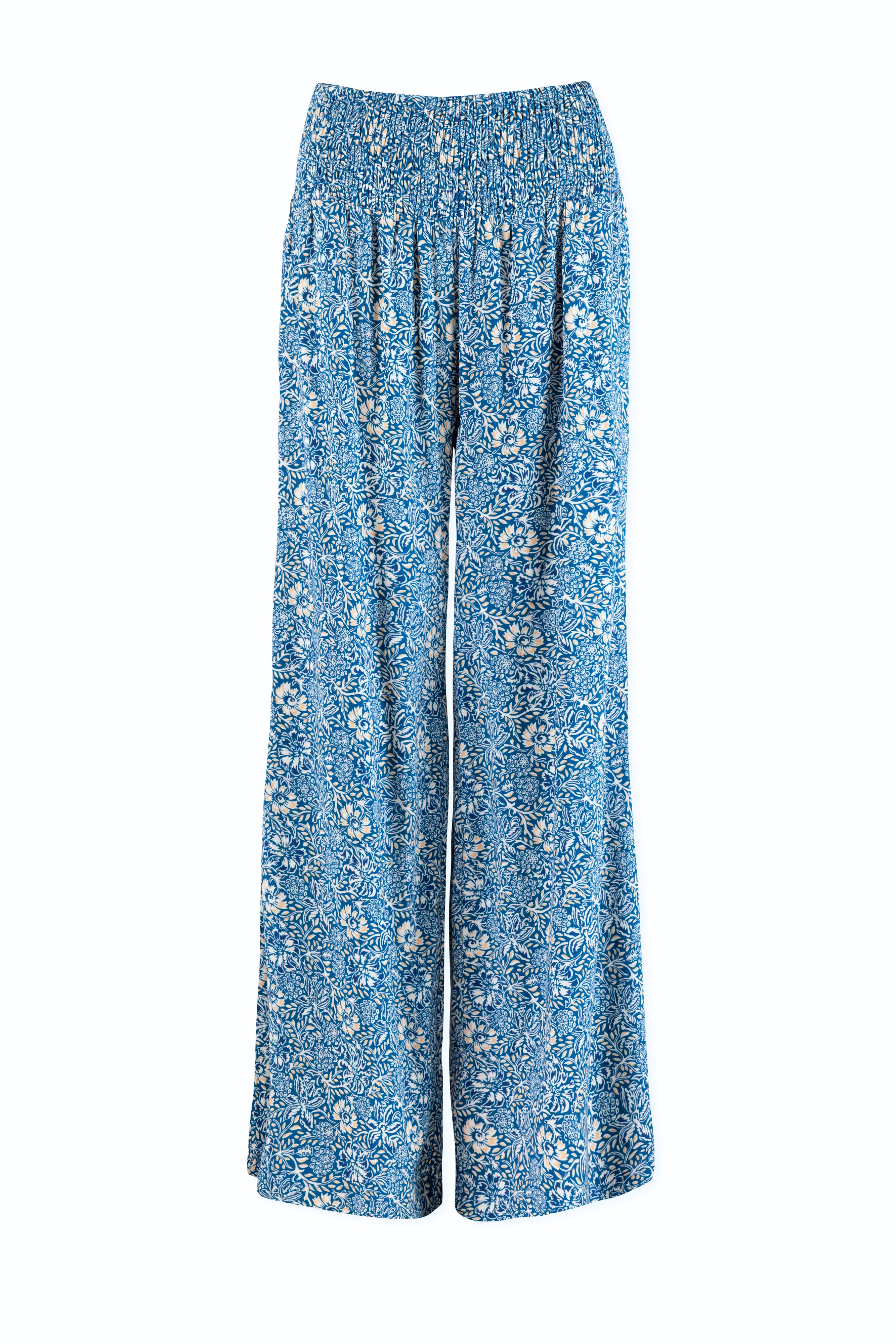 PORTOFINO TRAVEL PANT: BLUE BATIK