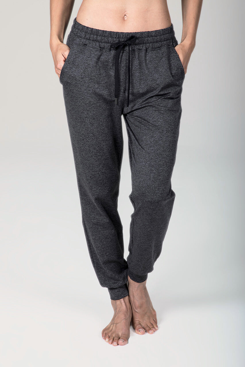 BOYFRIEND JOGGER: CHARCOAL HEATHER