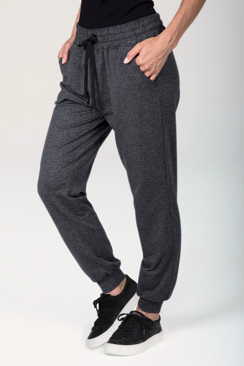 BOYFRIEND JOGGER: CHARCOAL HEATHER