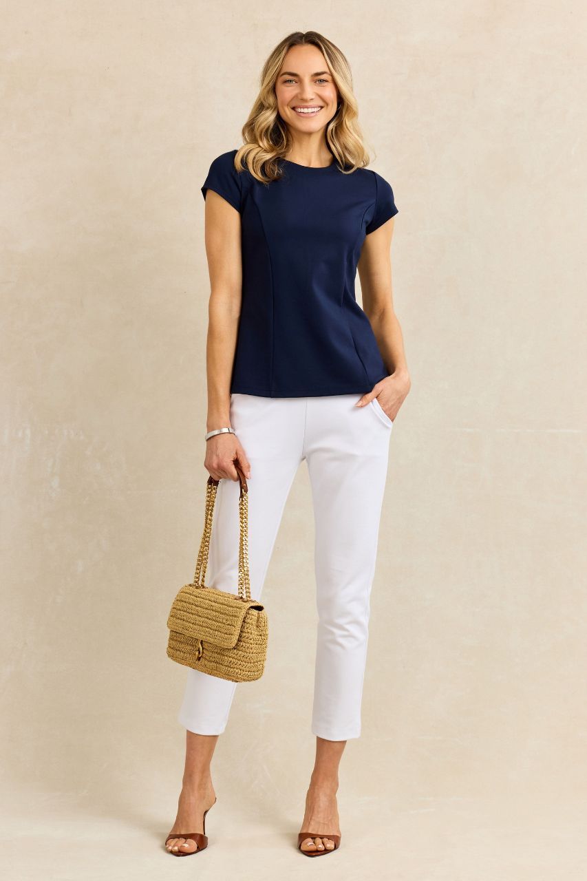 3PCS TAILORED PONTE SET W/ FREE BELT