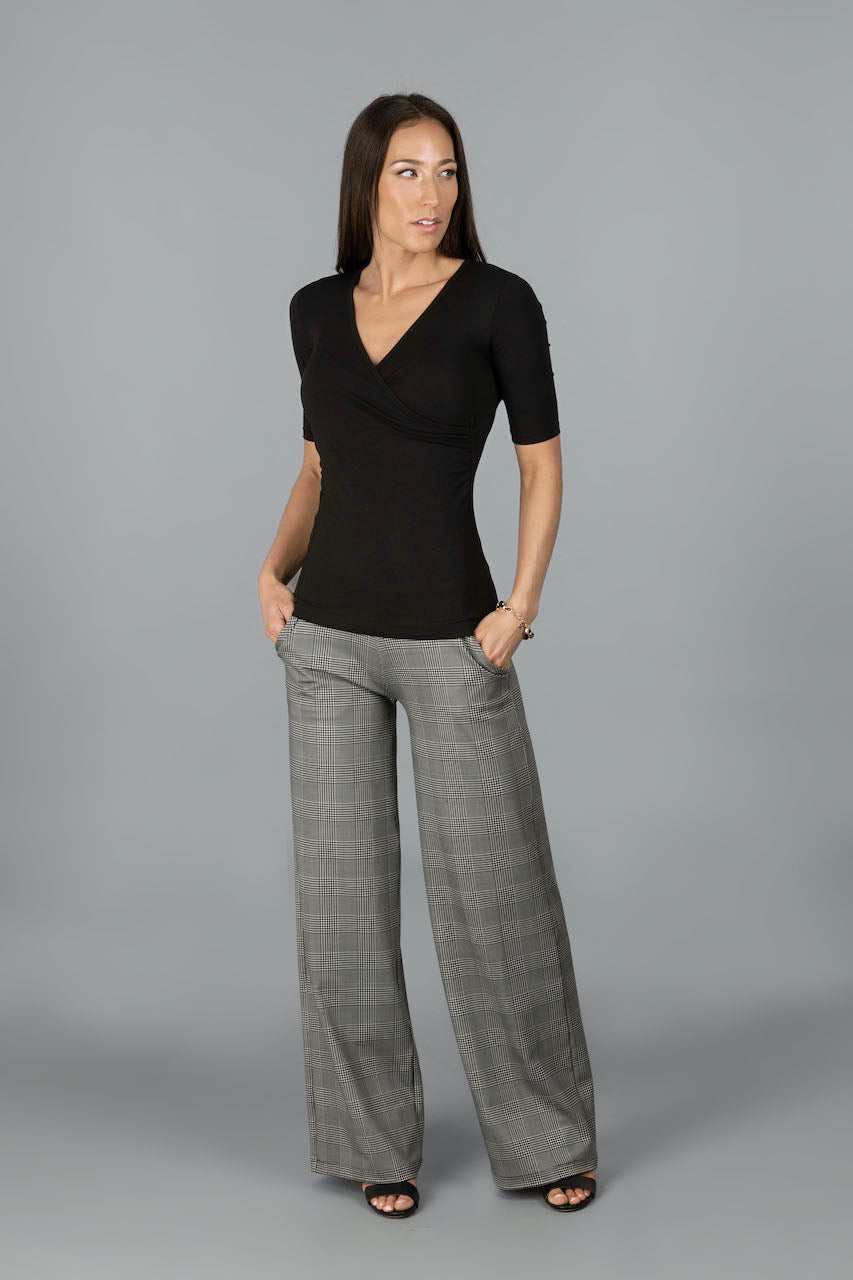 printed wide leg pants 