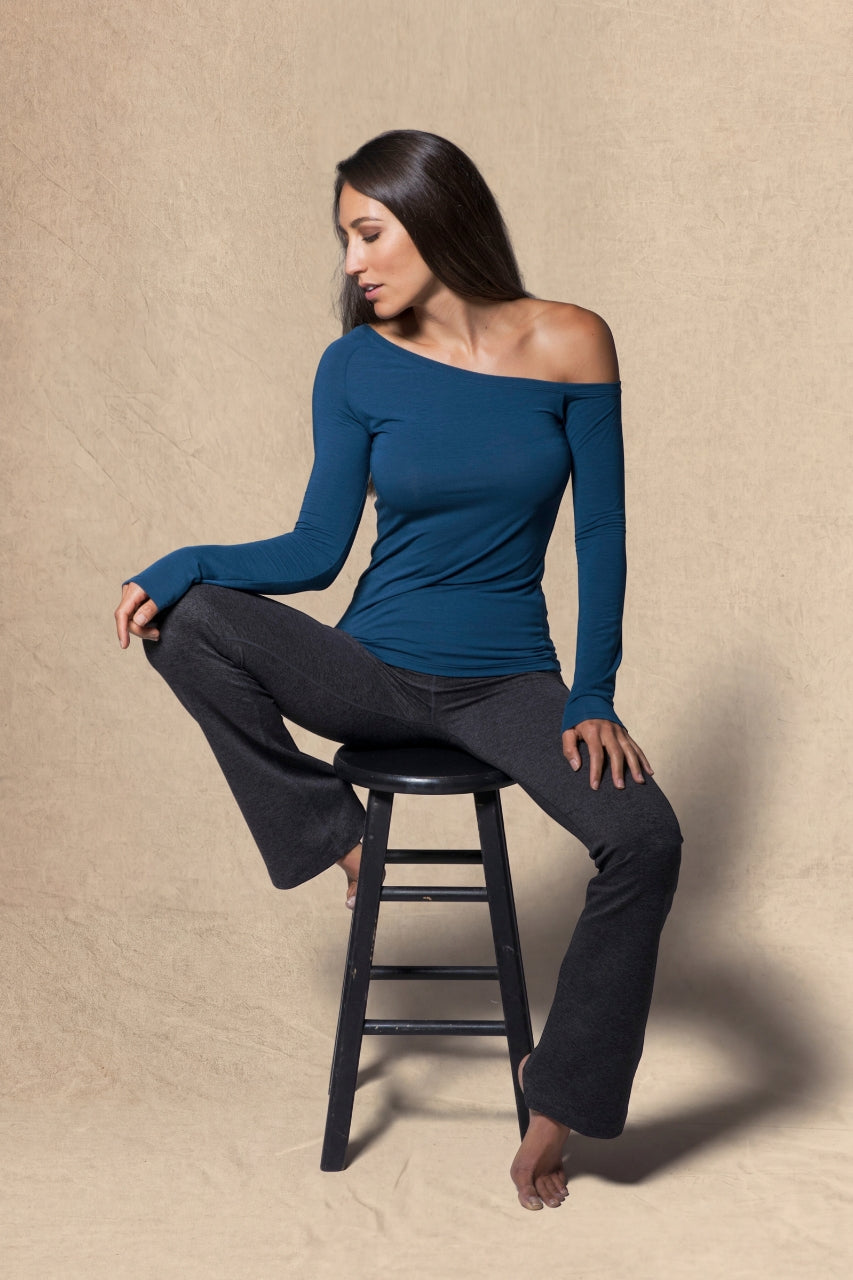 GODDESS LIGHTWEIGHT BOOTCUT: CHARCOAL HEATHER