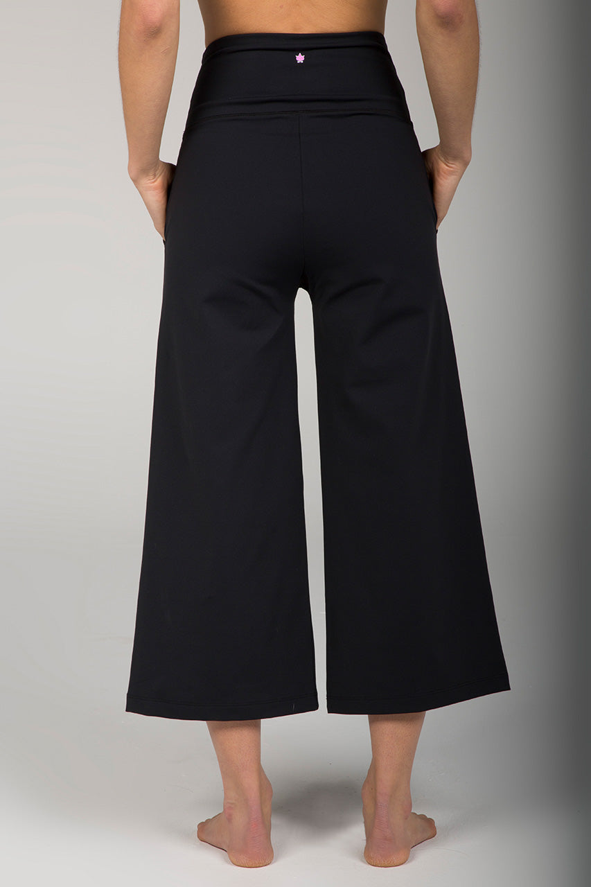 Wide Leg Crop Pant - Black