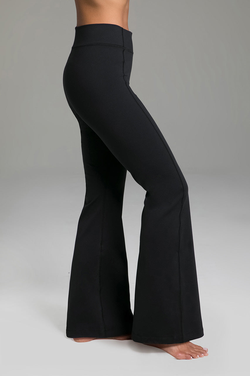 Flattering Bootcut Black Yoga Pants side view