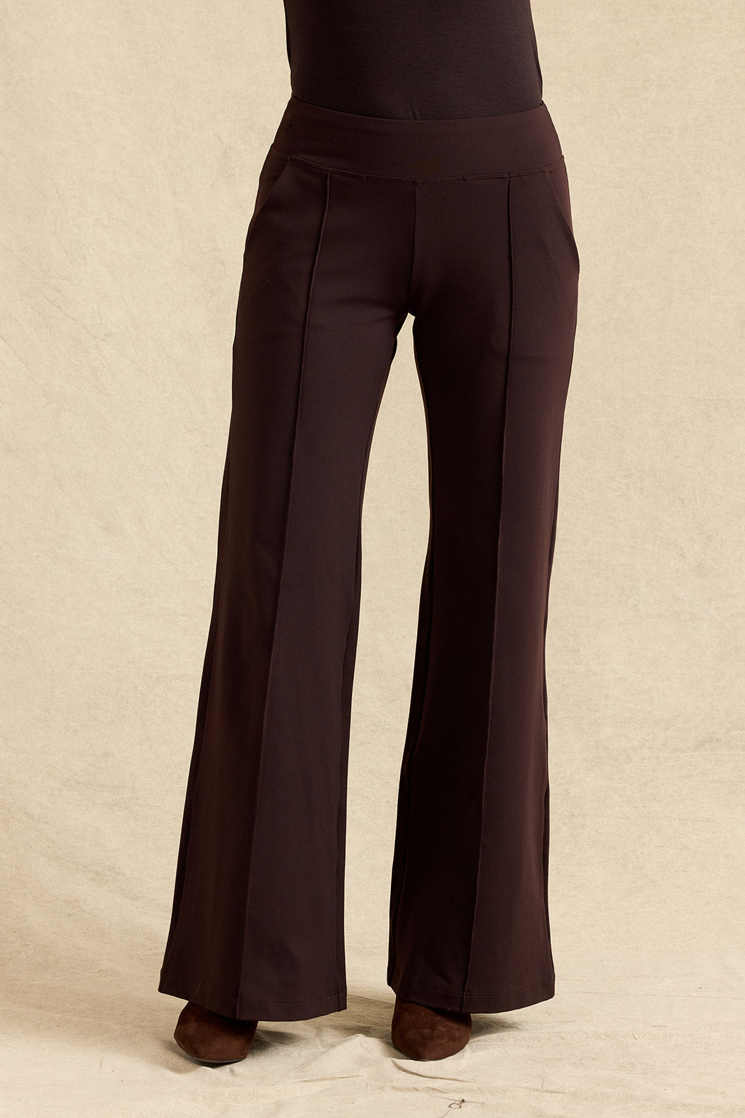 PERFECT WIDE LEG PANT: SABLE BROWN