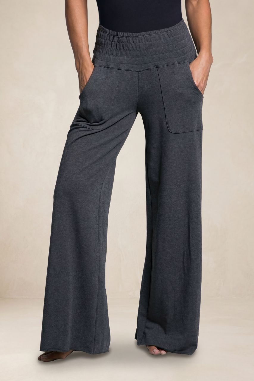 KIRAGRACE COZY BOHO YOGA PANT: CHARCOAL HEATHER