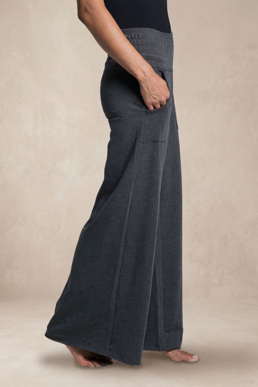 KIRAGRACE COZY BOHO YOGA PANT: CHARCOAL HEATHER