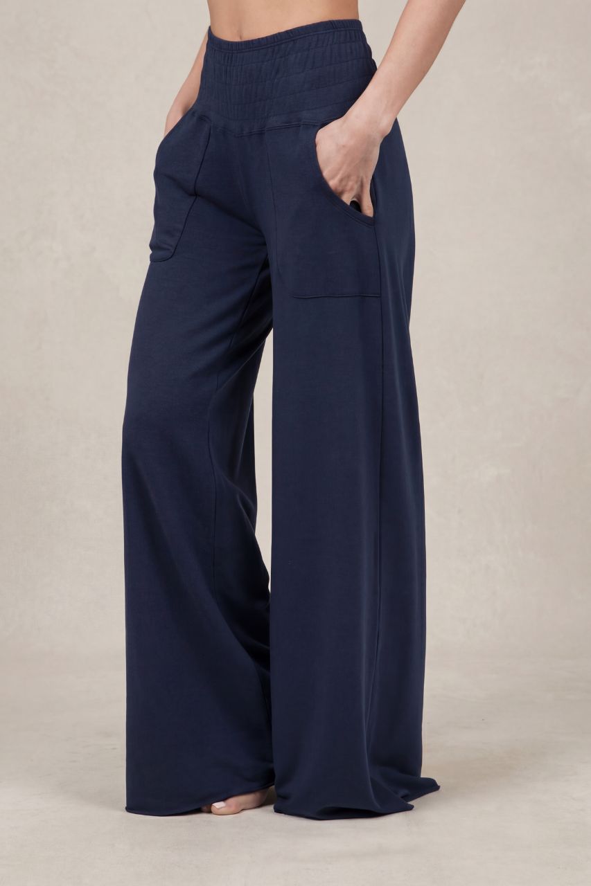KIRAGRACE COZY BOHO YOGA PANT: NAVY
