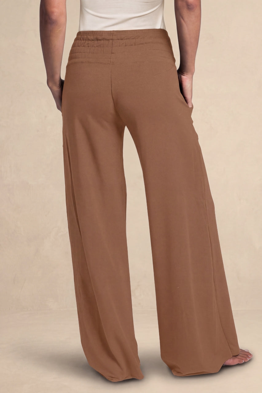 KIRAGRACE COZY BOHO YOGA PANT: CAMEL