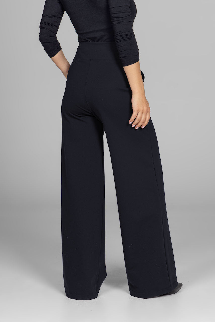 black wide leg pants