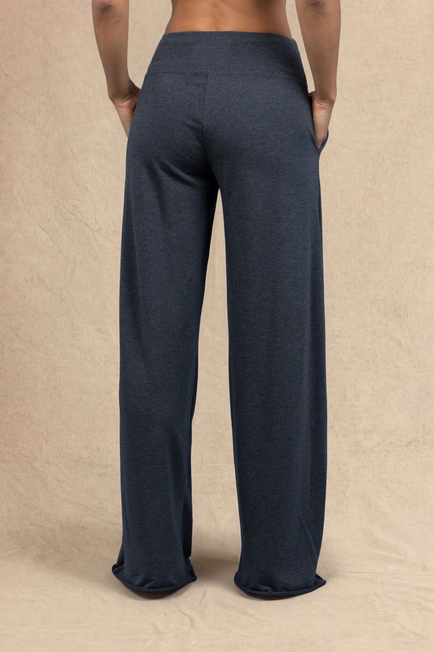 PINTUCK LOUNGE PANT: CHARCOAL HEATHER