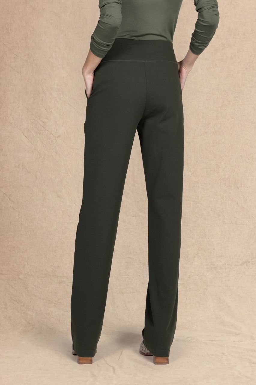 NINA STRAIGHT LEG PANT: LODEN GREEN