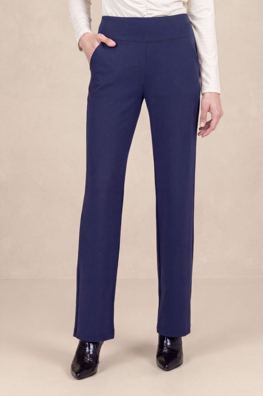 NINA STRAIGHT LEG PANT: OXFORD BLUE