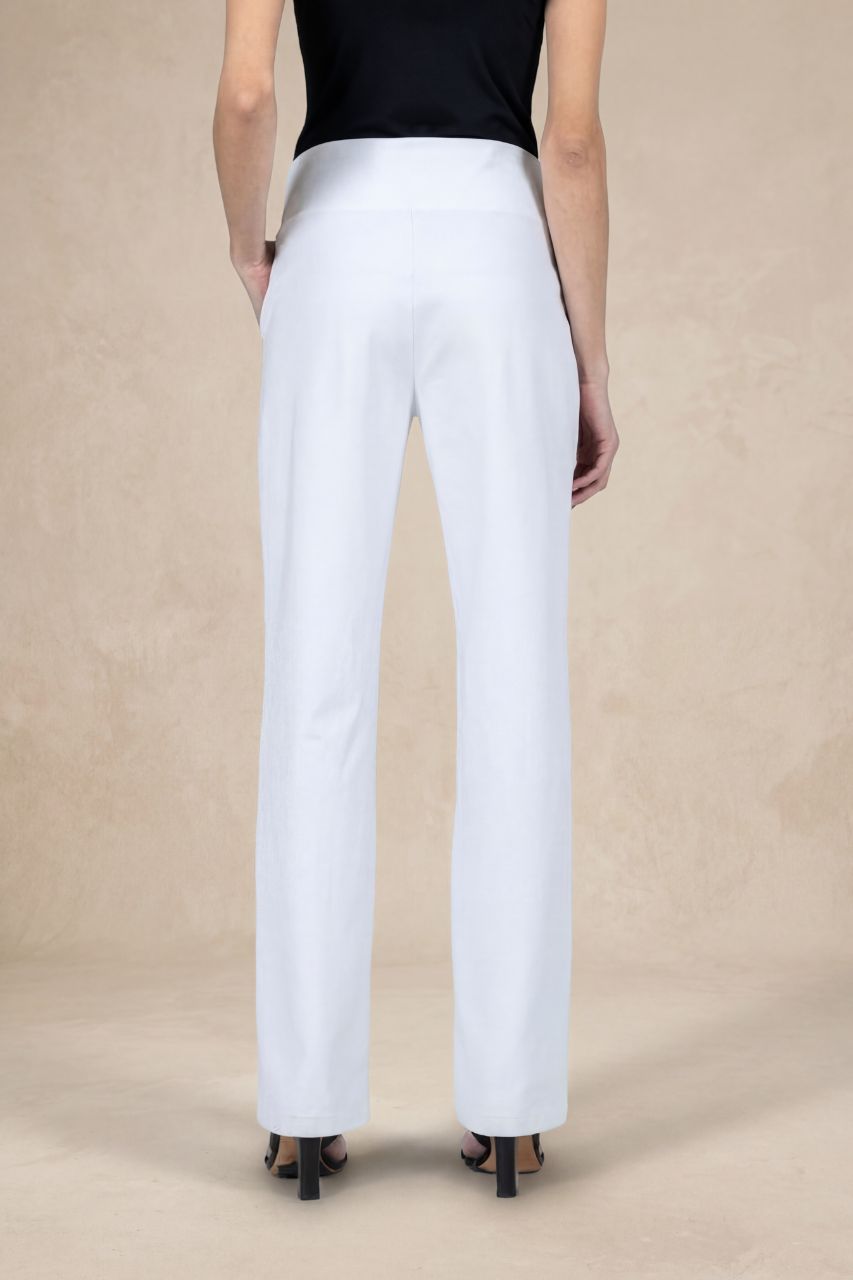 NINA STRAIGHT LEG PANT: WHITE