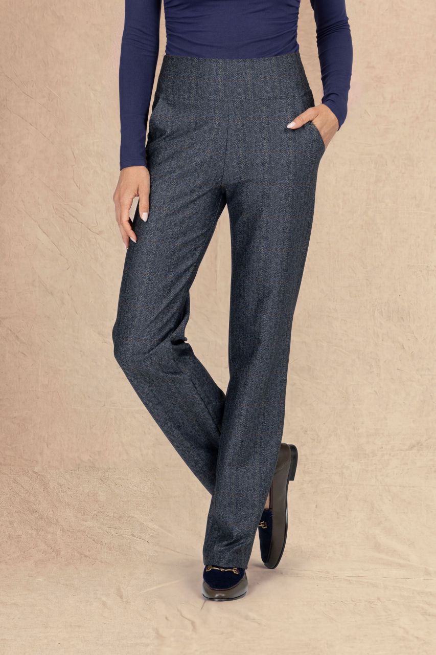 NINA STRAIGHT LEG PANT: IRISH TARTAN