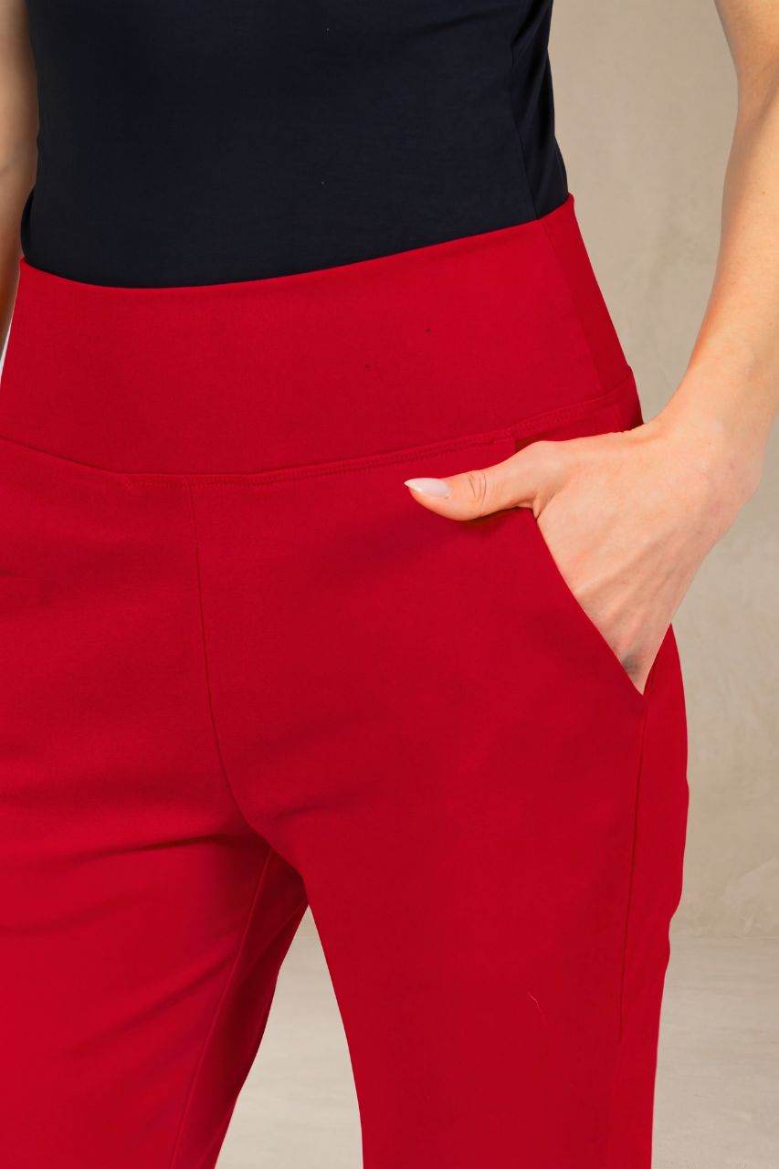 HIGH WAIST KICK FLARE PANT: RUBY