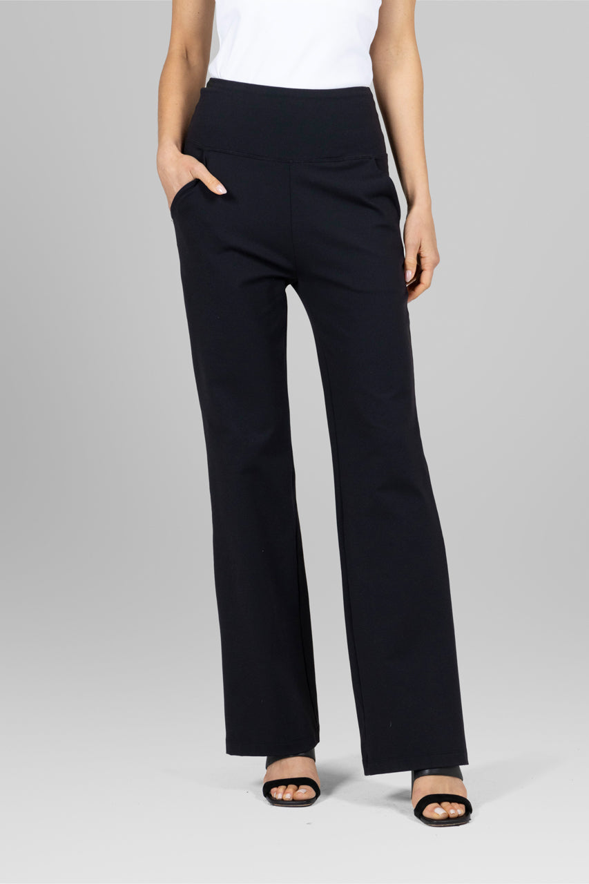 stretch dress pants - black