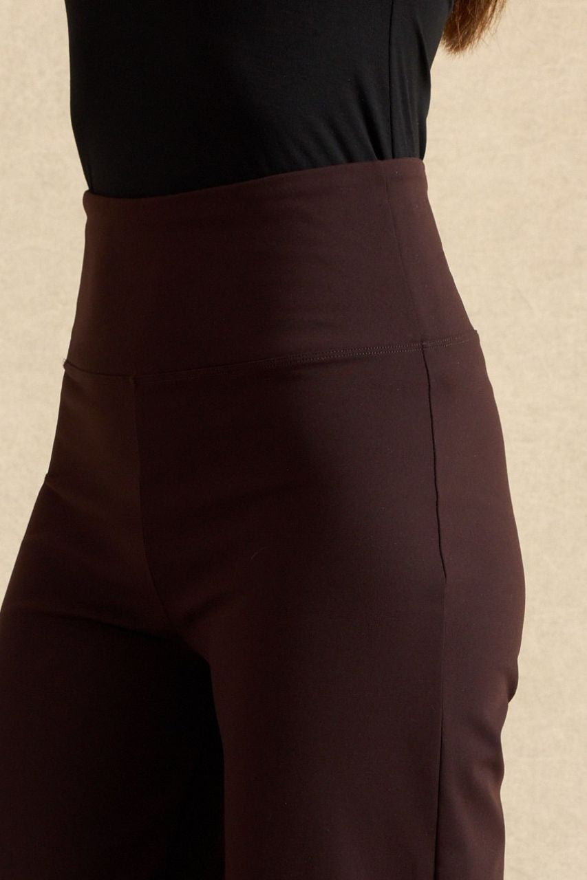 FLAWLESS HIGH WAIST WIDE LEG PANT: SABLE