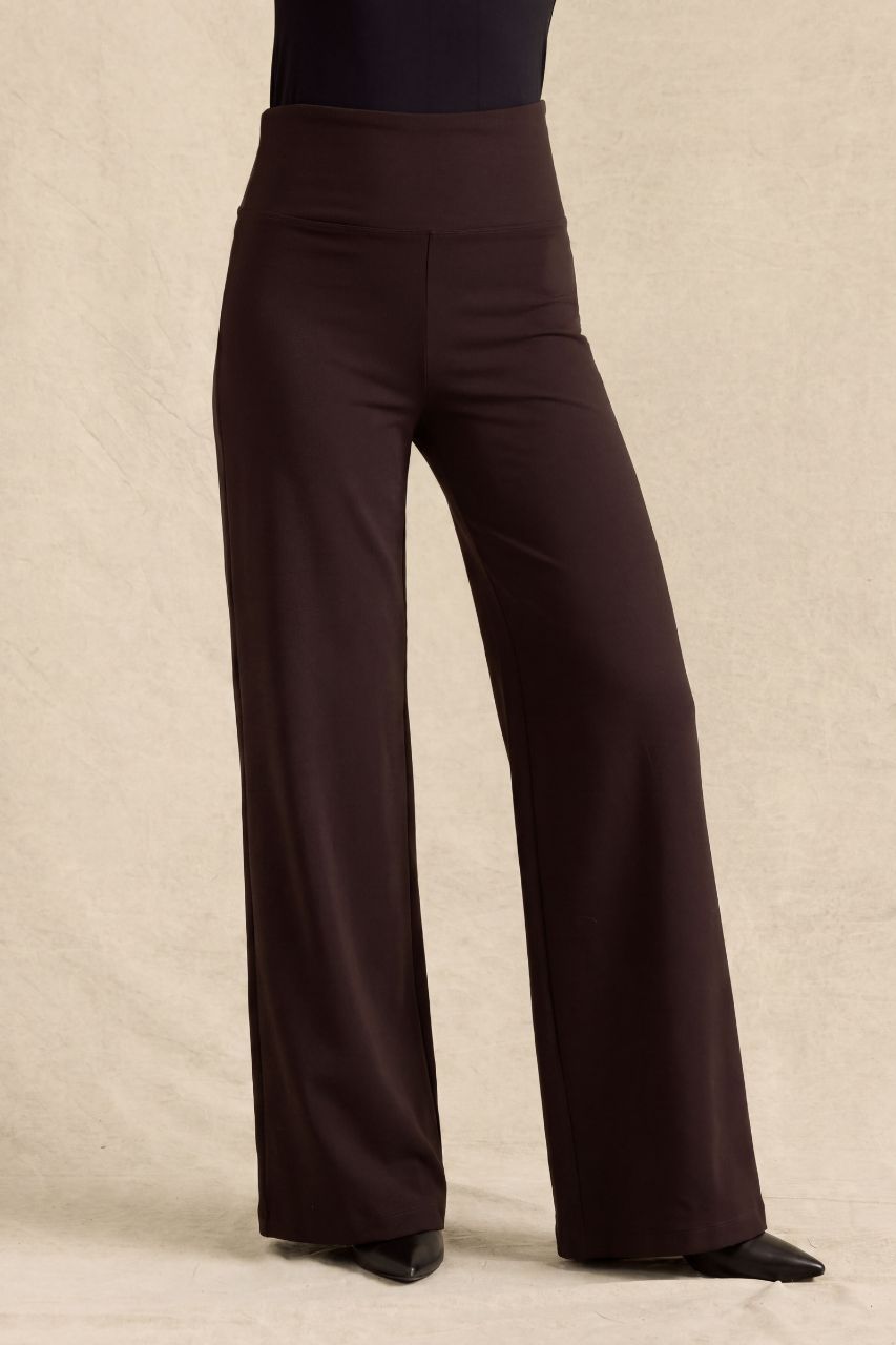 FLAWLESS HIGH WAIST WIDE LEG PANT: SABLE