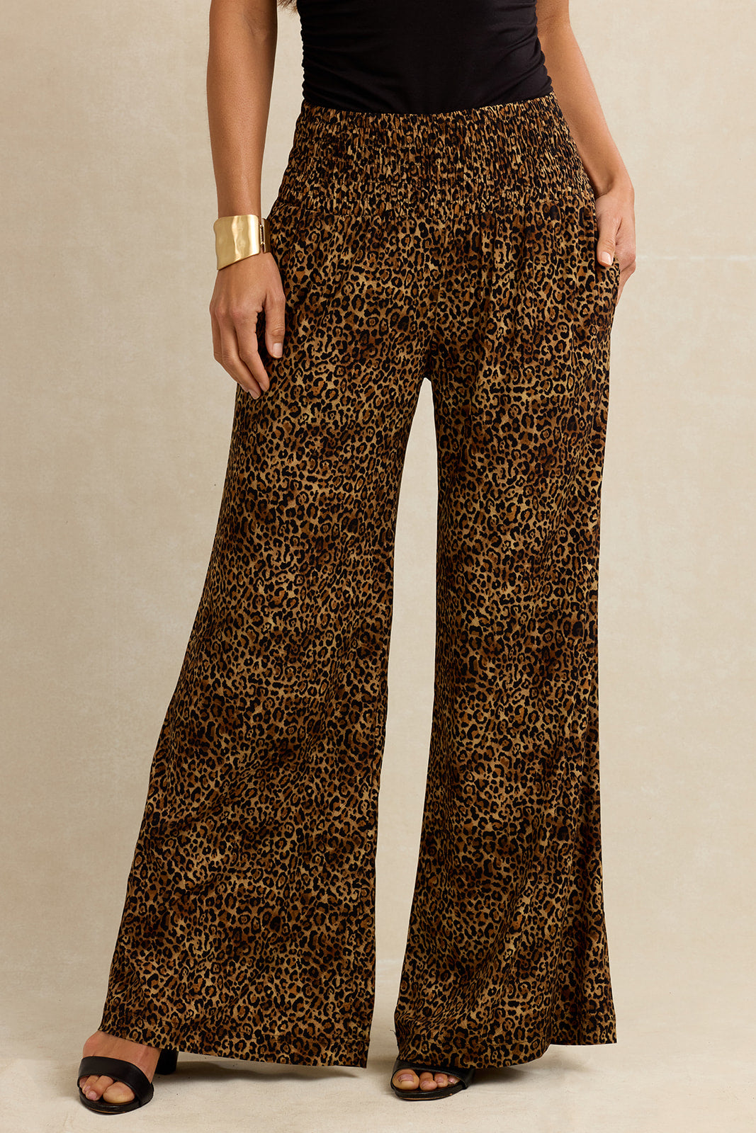 PORTOFINO TRAVEL PANT: LEOPARD