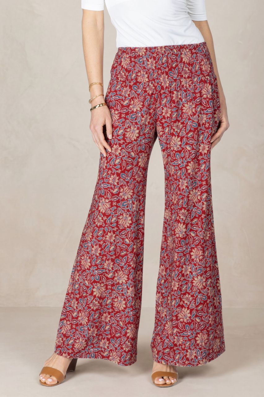 PORTOFINO TRAVEL PANT: RED MOTIF