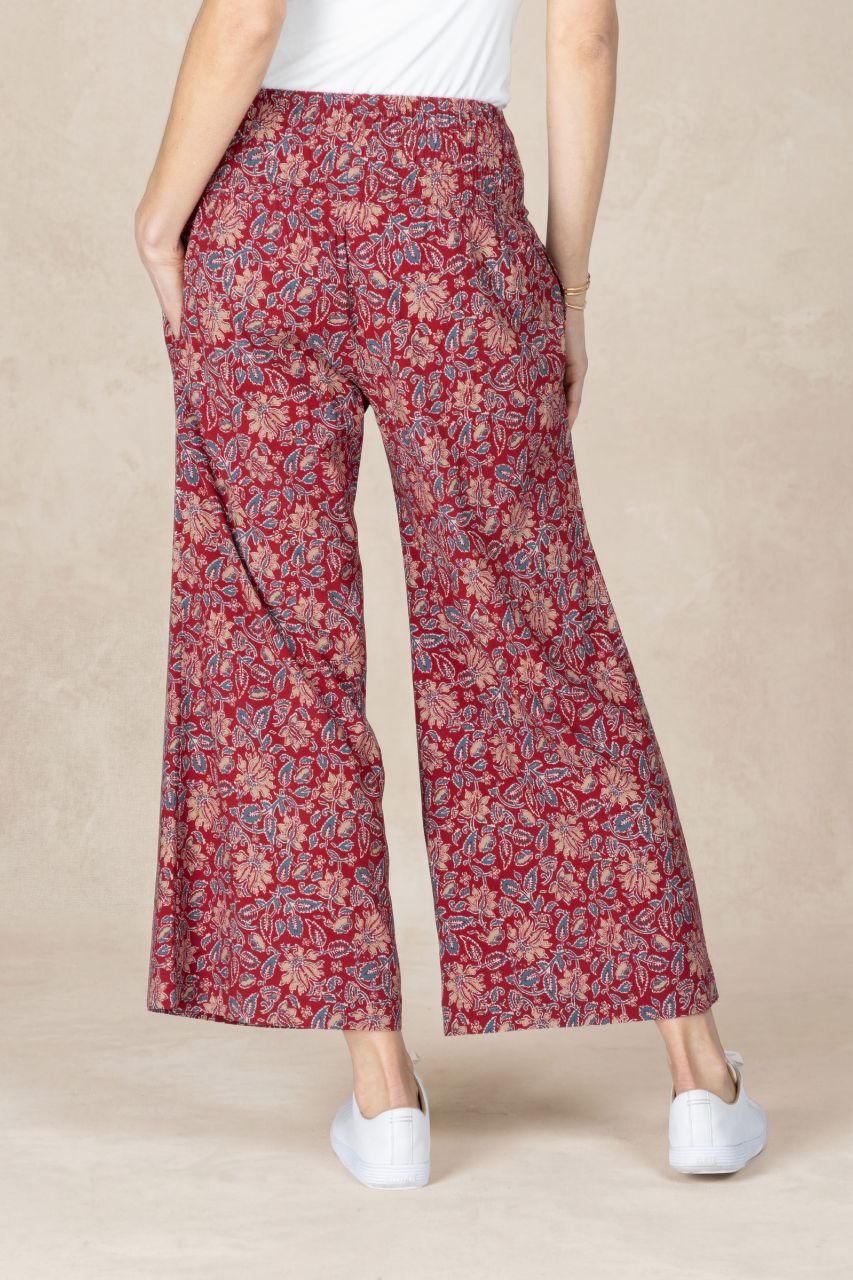 PORTOFINO ANKLE PANT: RED MOTIF