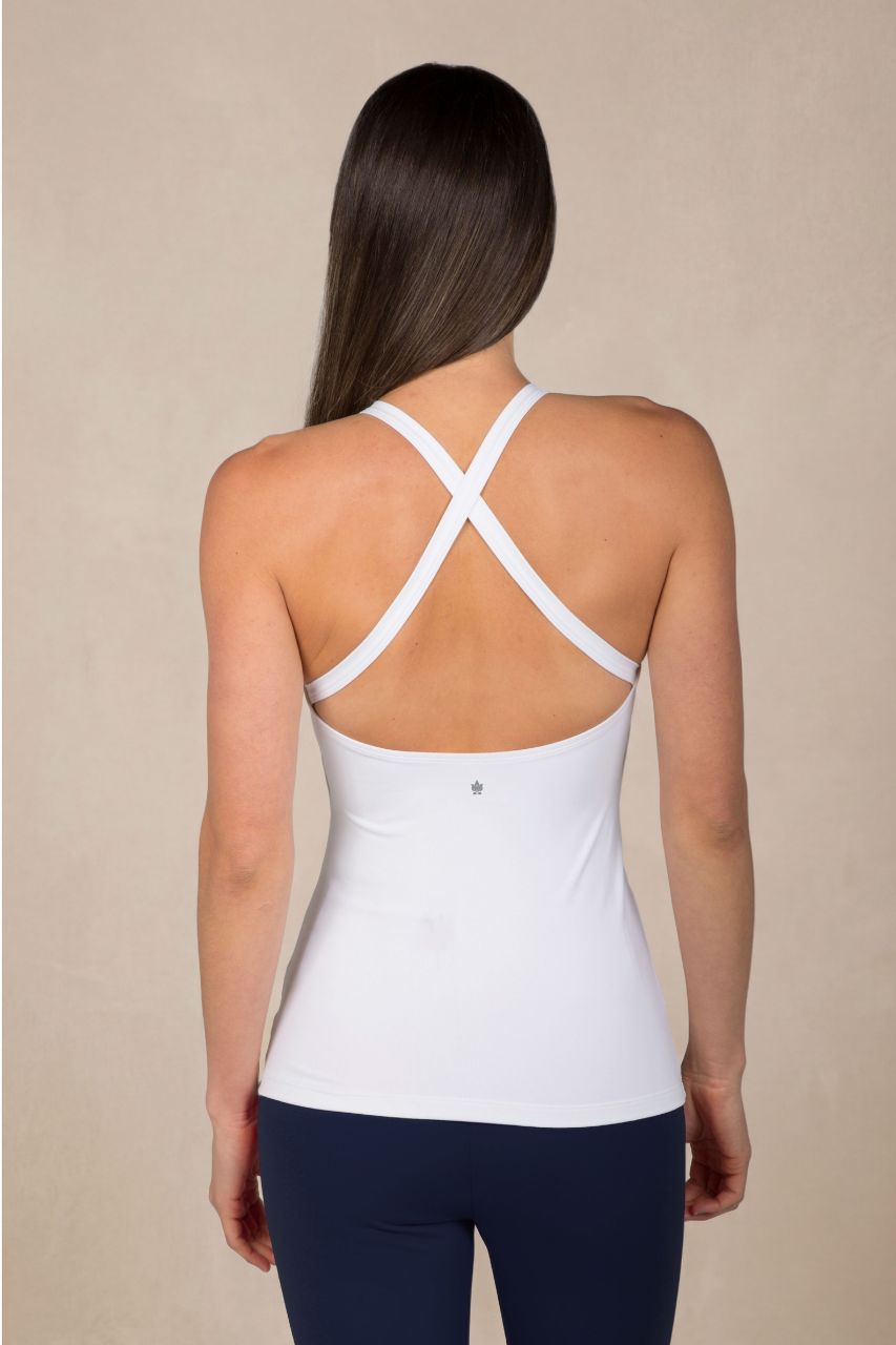 GRACE YOGA HALTER: WHITE