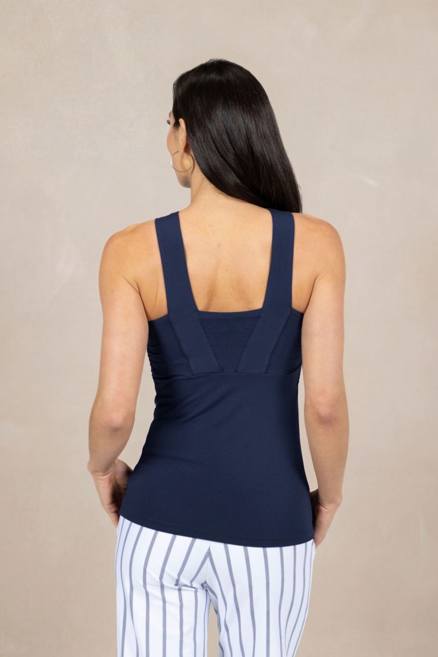 KIRAGRACE LUXE HALTER: MARINE NAVY