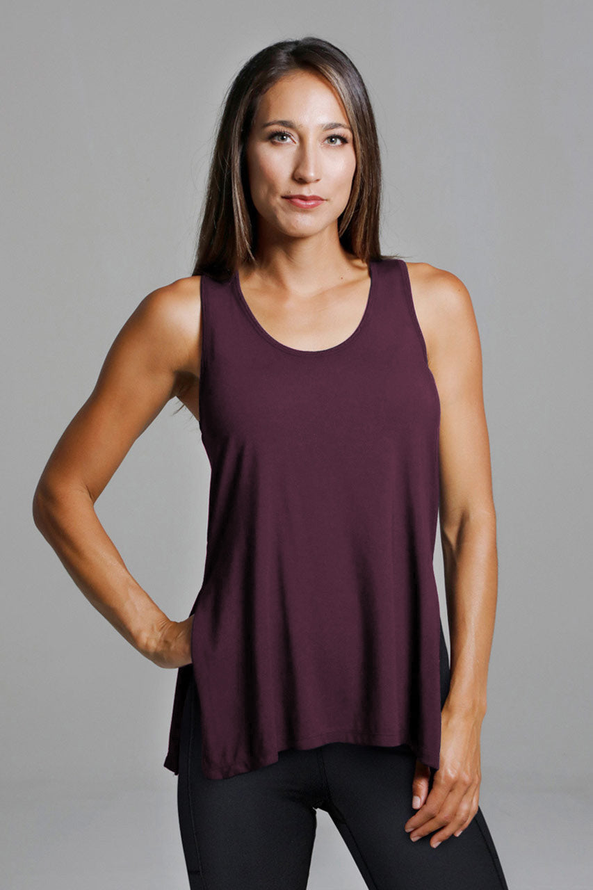 Plum racerback tunic