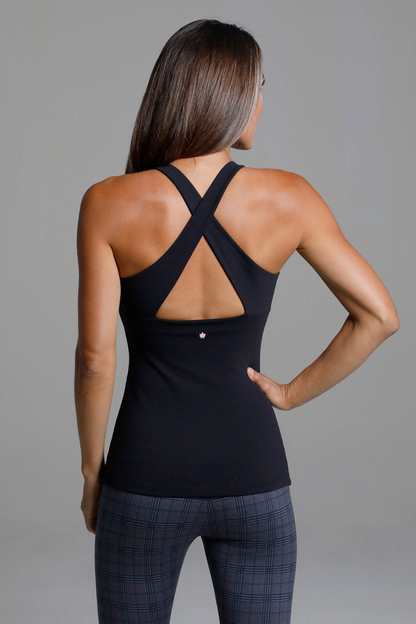 Criss-Cross Back Yoga Tank Top back view