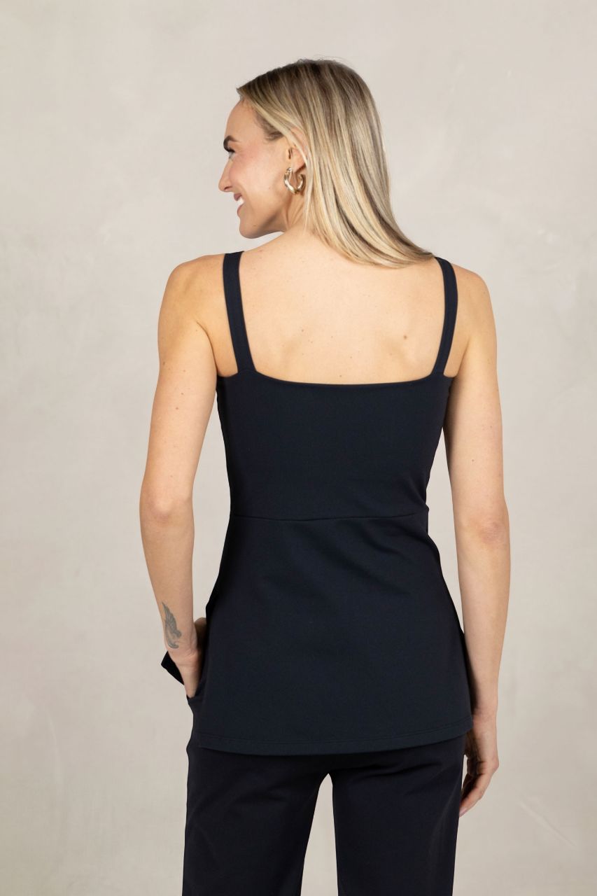 SIDE SLIT CAMI: BLACK