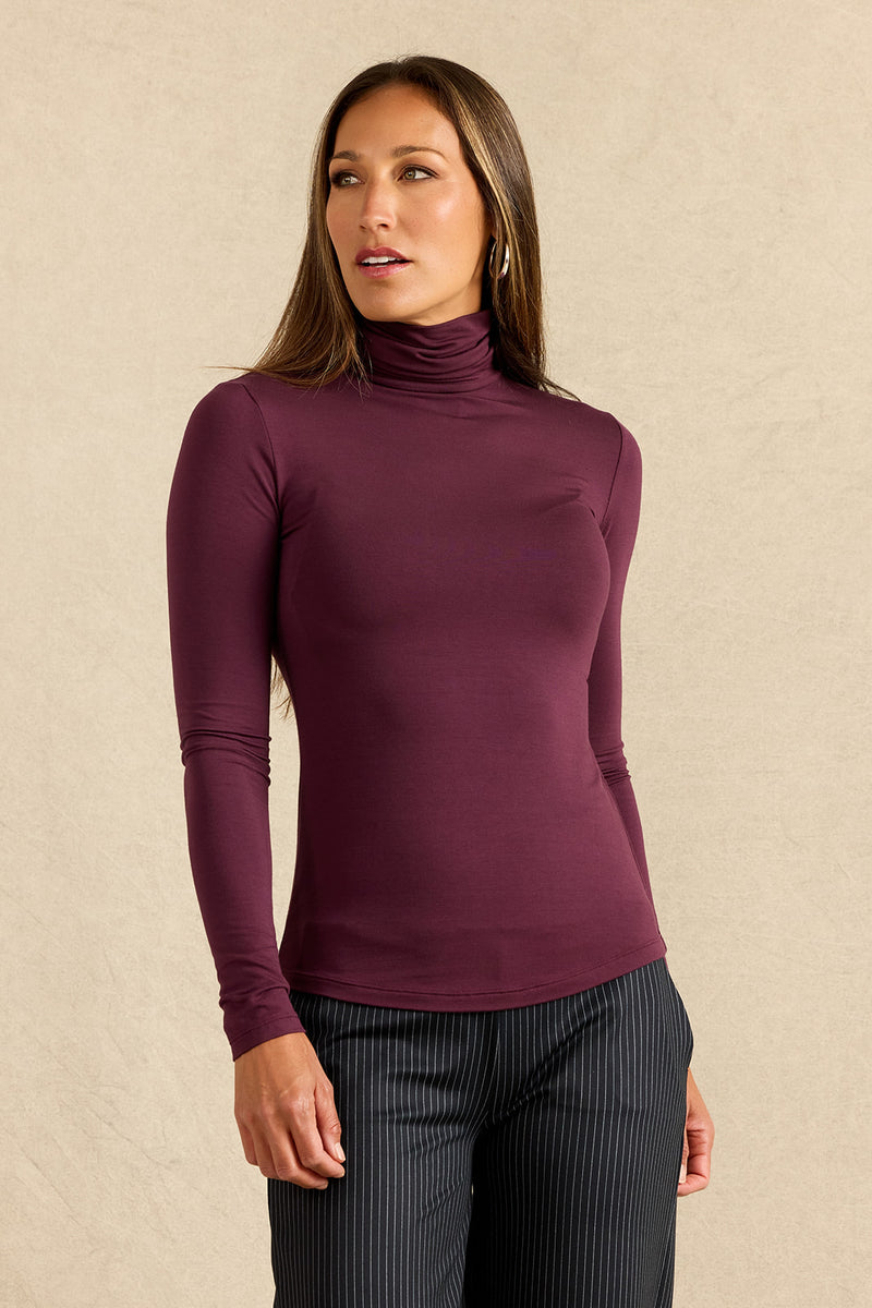 Grace Turtleneck, Burgundy