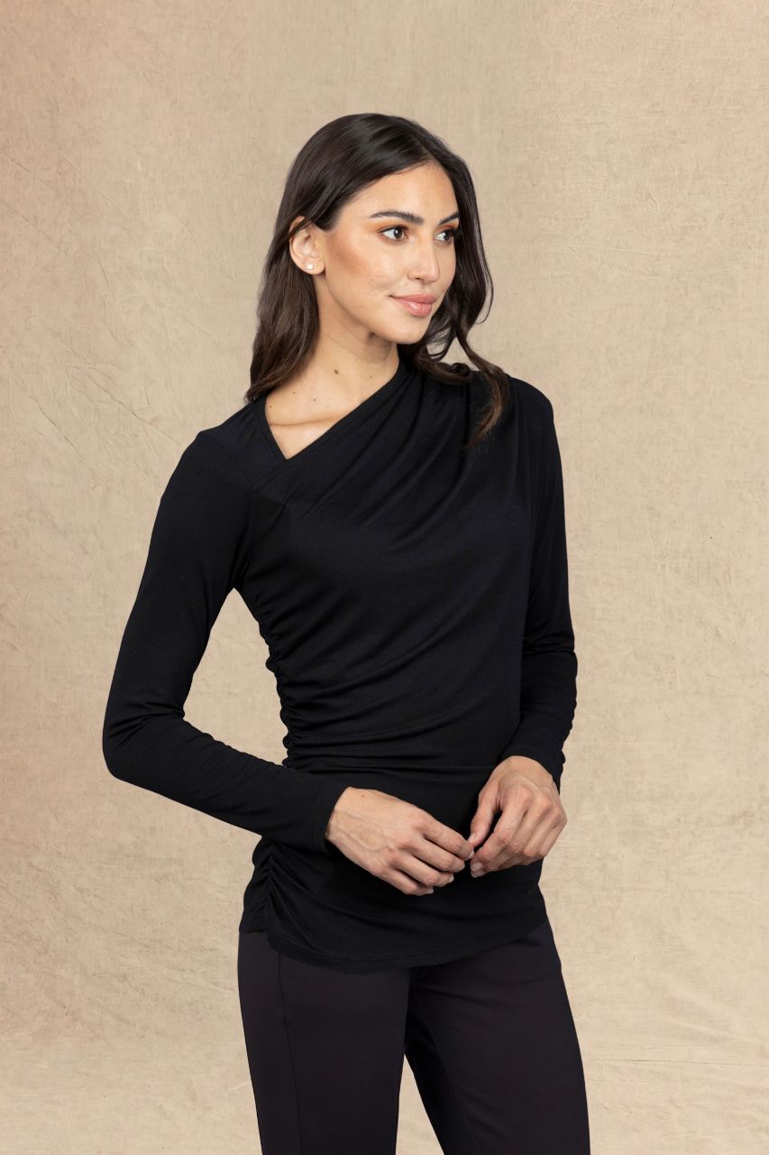 ASYMMETRICAL TOP: BLACK