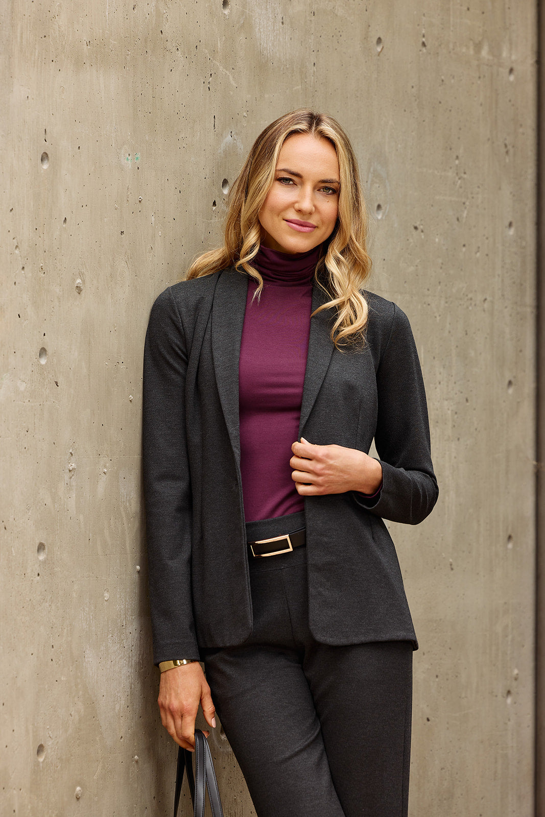 BLAZER: CHARCOAL PONTE
