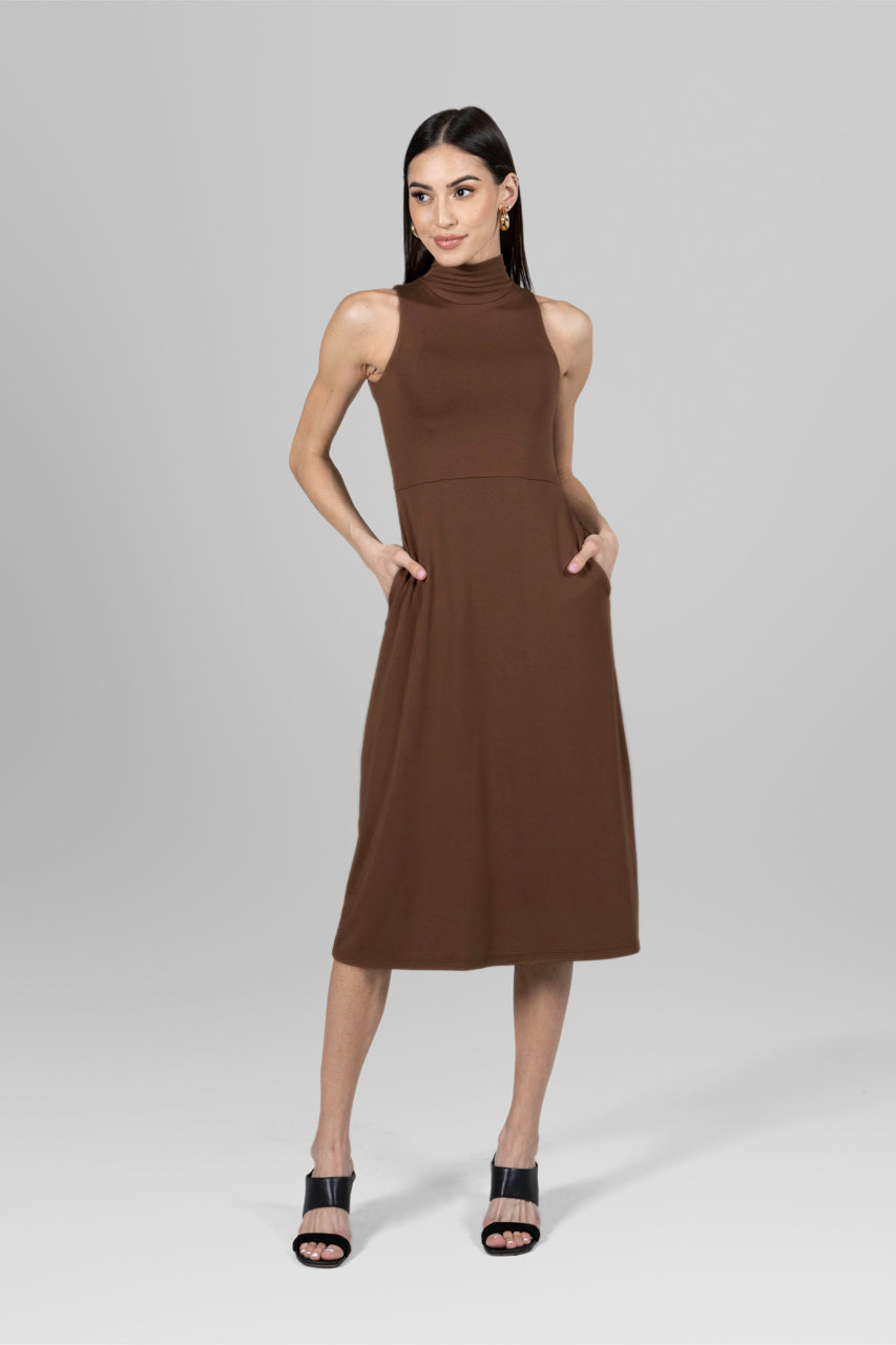 dress with pockets - dark khaki