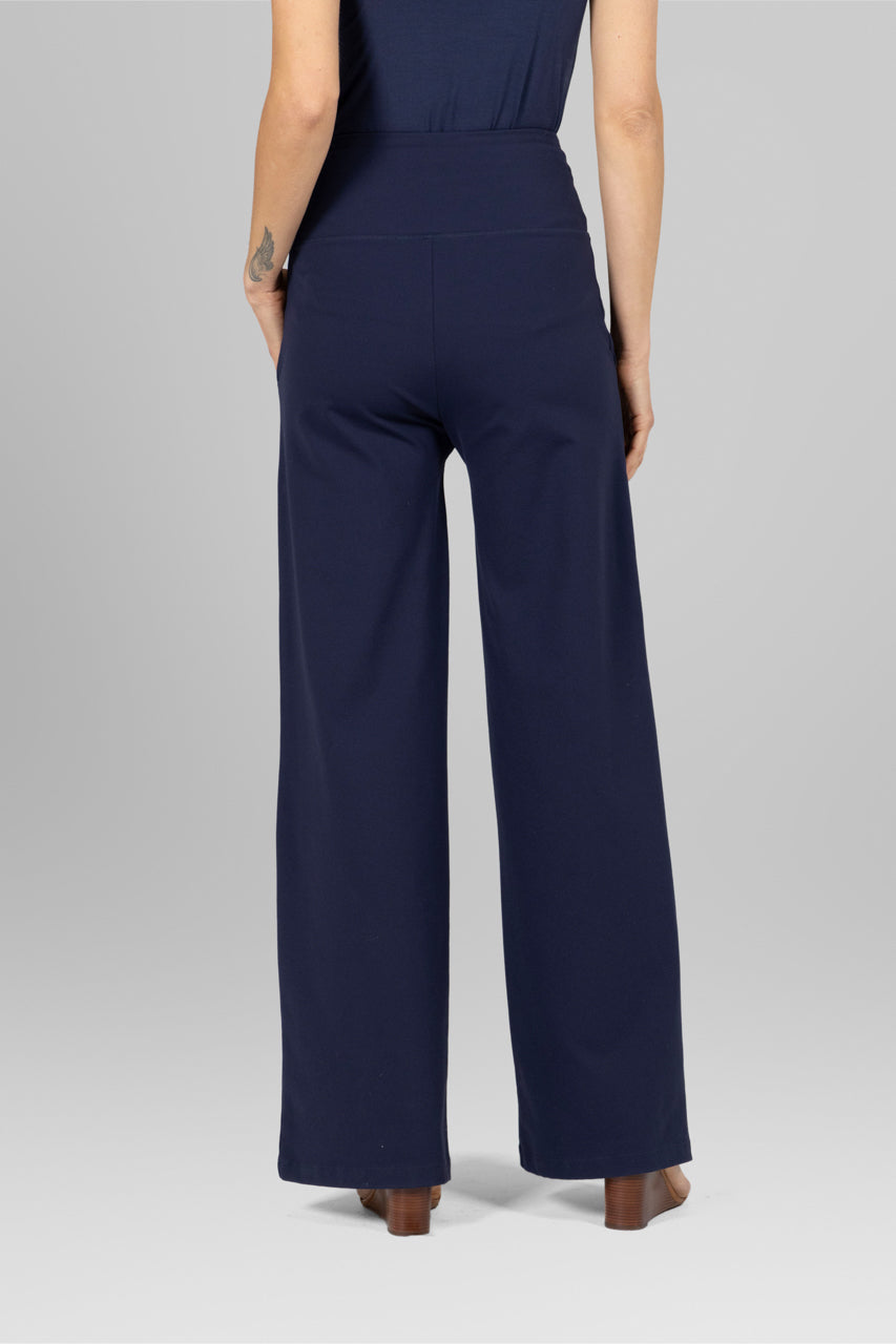 marine navy high waisted pants